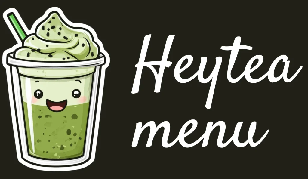 Heytea menu